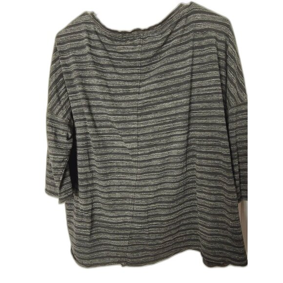 Calvin Klein womens short sleeve shirt SZ XL striped performance stretch pocket - Picture 2 of 12